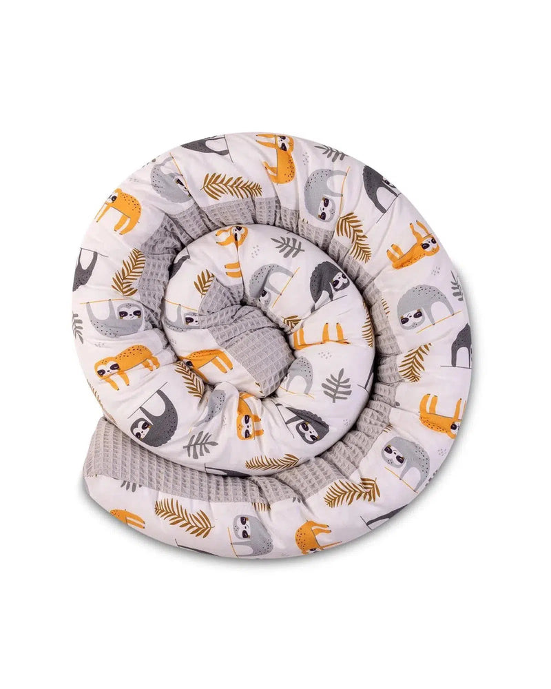 Baby Bettschlange WAFFELPIQUÈ GRAU FAULTIERE-ULLENBOOM-200 cm-ULLENBOOM Baby