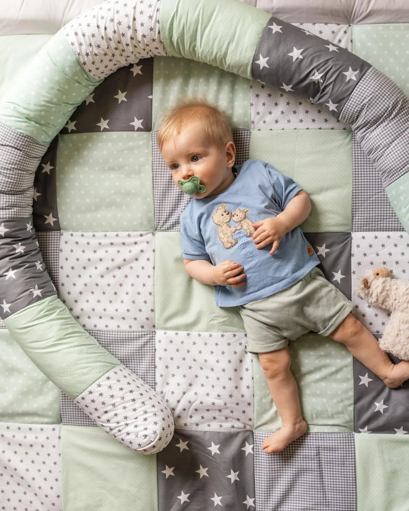 Baby Bettschlange MINT GRAU-ULLENBOOM-ULLENBOOM Baby