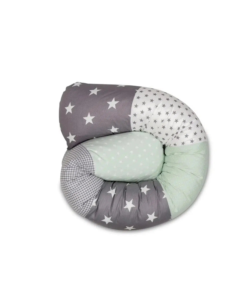 Baby Bettschlange MINT GRAU-ULLENBOOM-120 cm-ULLENBOOM Baby