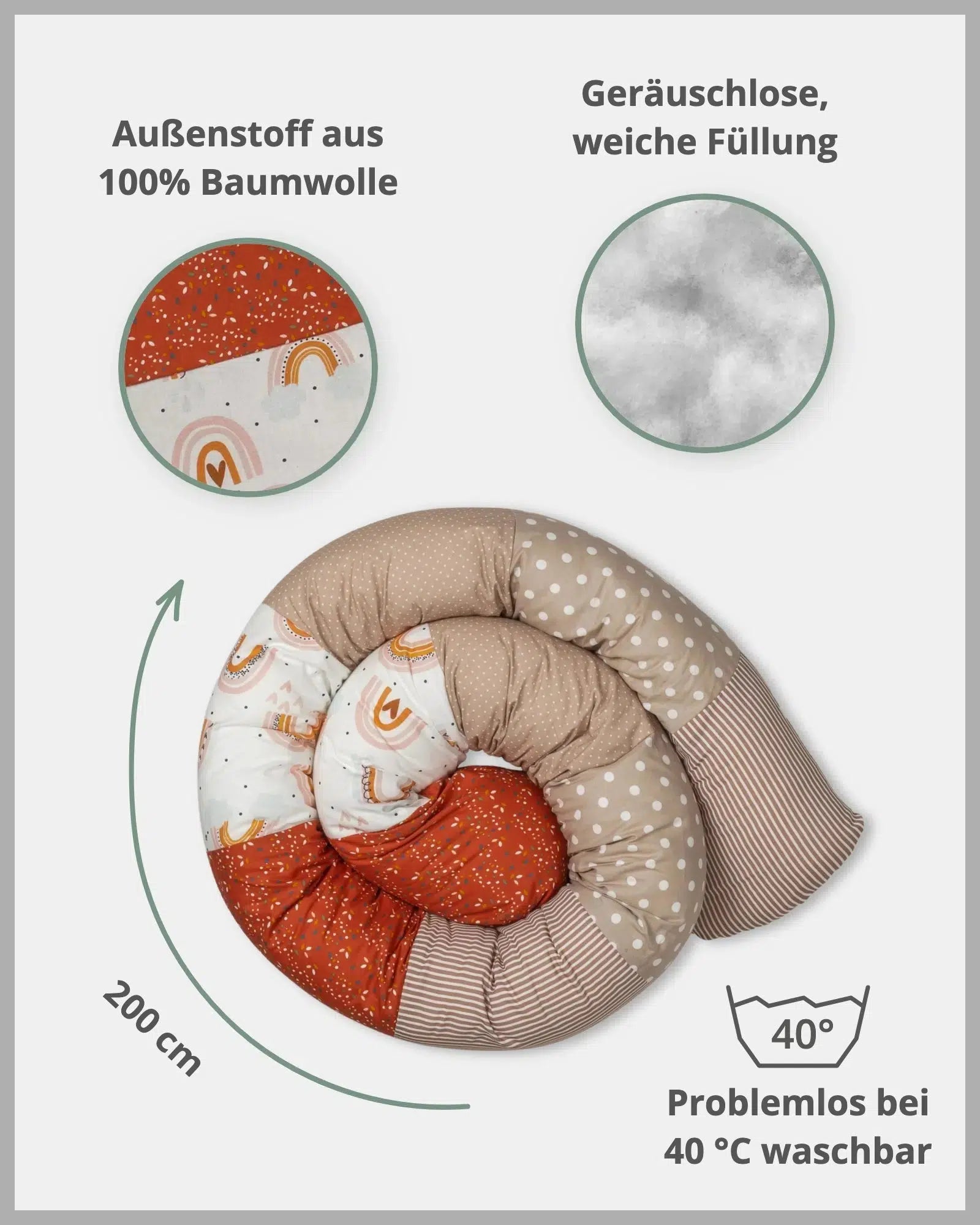 Baby Bettschlange REGENBOGEN-ULLENBOOM Baby-ULLENBOOM Baby