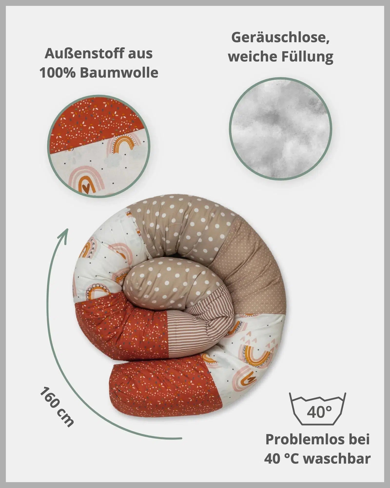 Baby Bettschlange REGENBOGEN-ULLENBOOM Baby-ULLENBOOM Baby