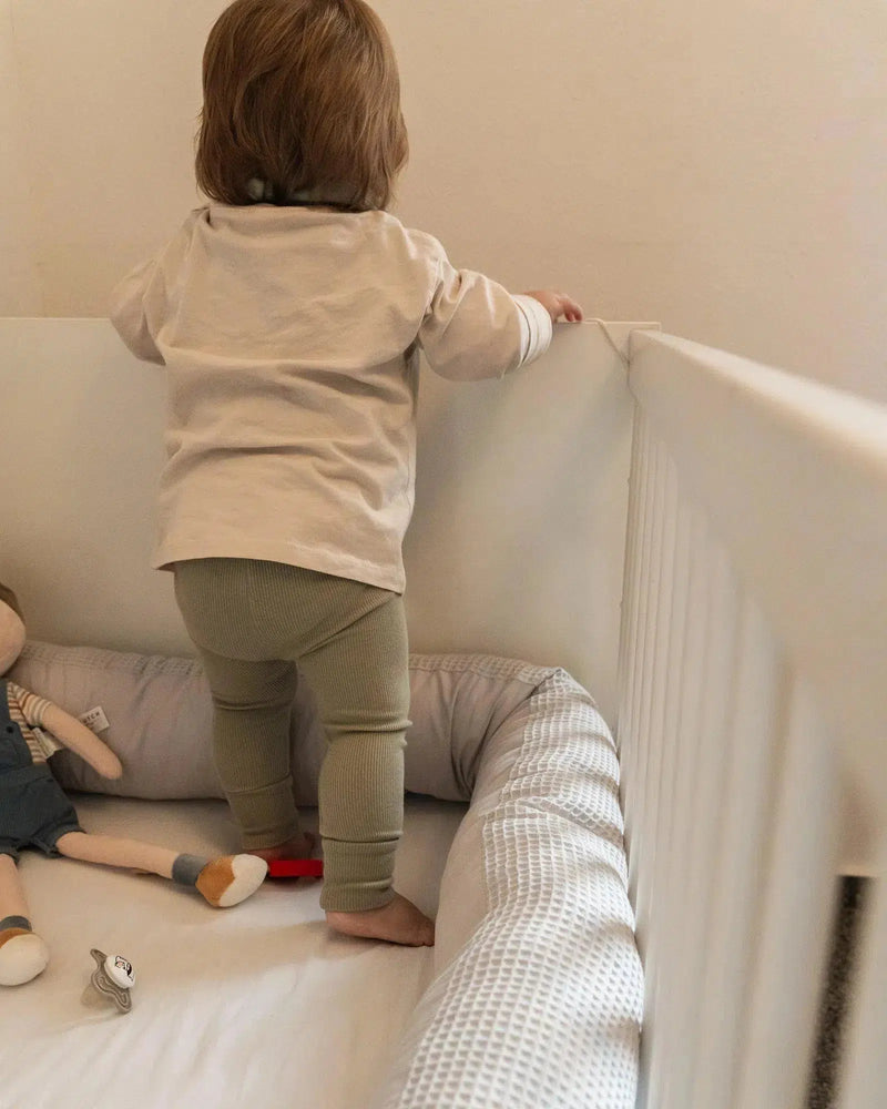 Baby Bettschlange WAFFELPIQUÈ GRAU-ULLENBOOM-ULLENBOOM Baby