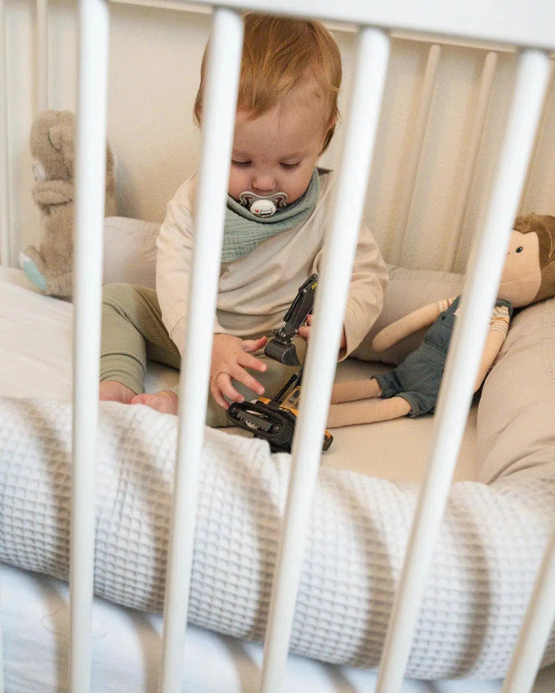 Baby Bettschlange WAFFELPIQUÈ GRAU-ULLENBOOM-ULLENBOOM Baby