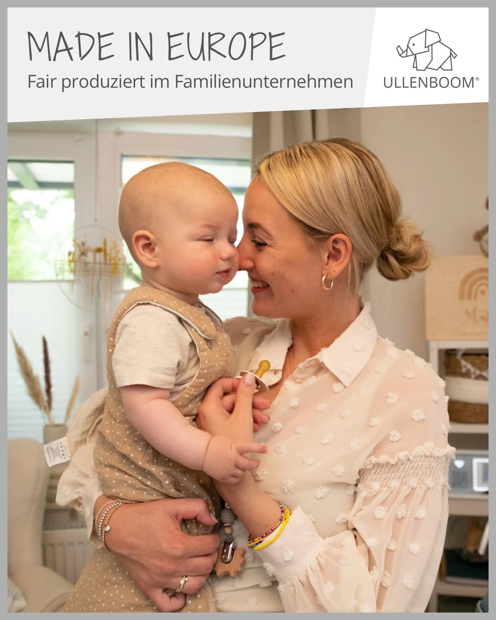 Baby Schlafsack MUSSELIN SALBEIGRÜN-ULLENBOOM-0-4 Monate | 56-62 cm-ULLENBOOM Baby