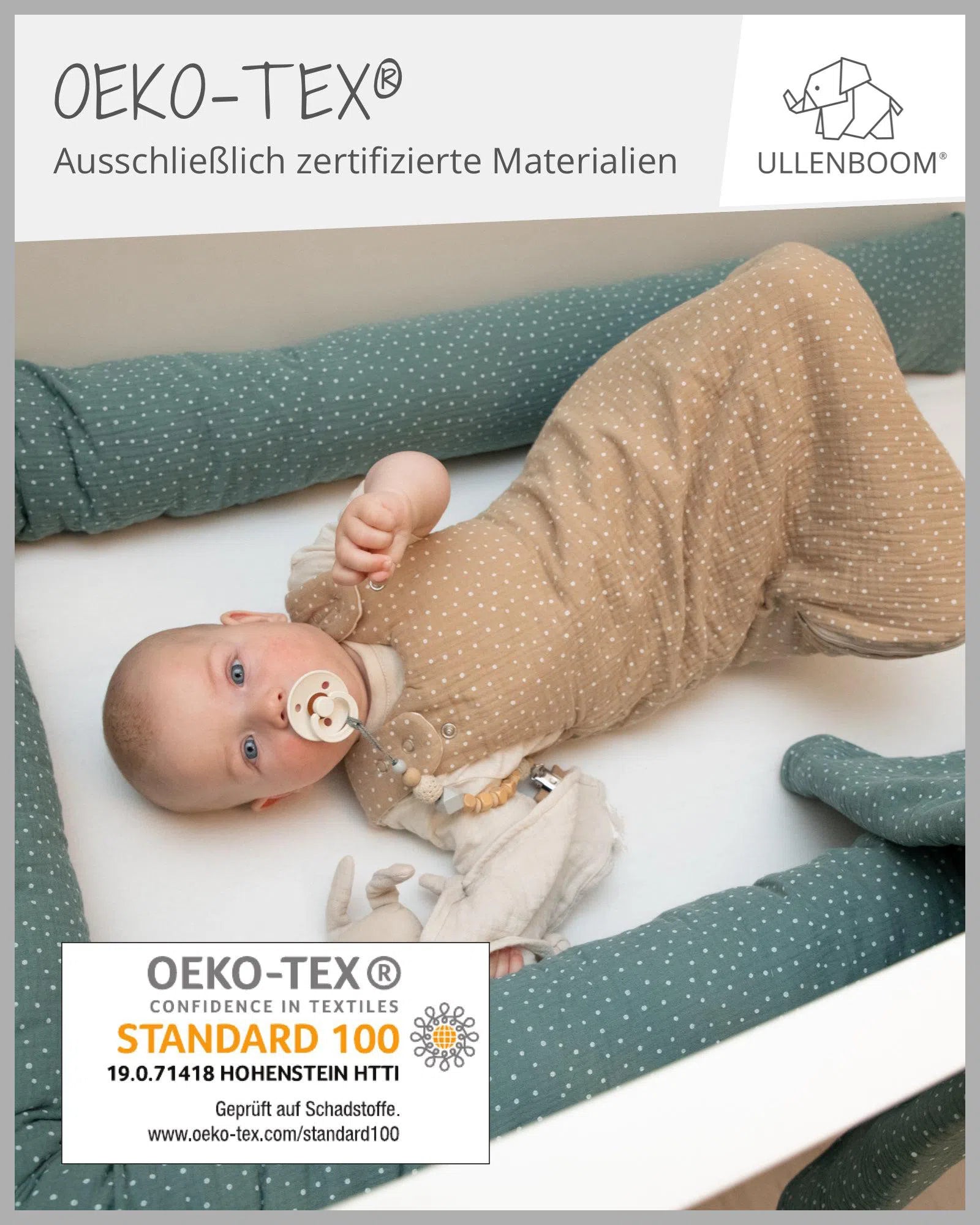 Baby Schlafsack MUSSELIN SAND-ULLENBOOM-0-4 Monate | 56-62 cm-ULLENBOOM Baby