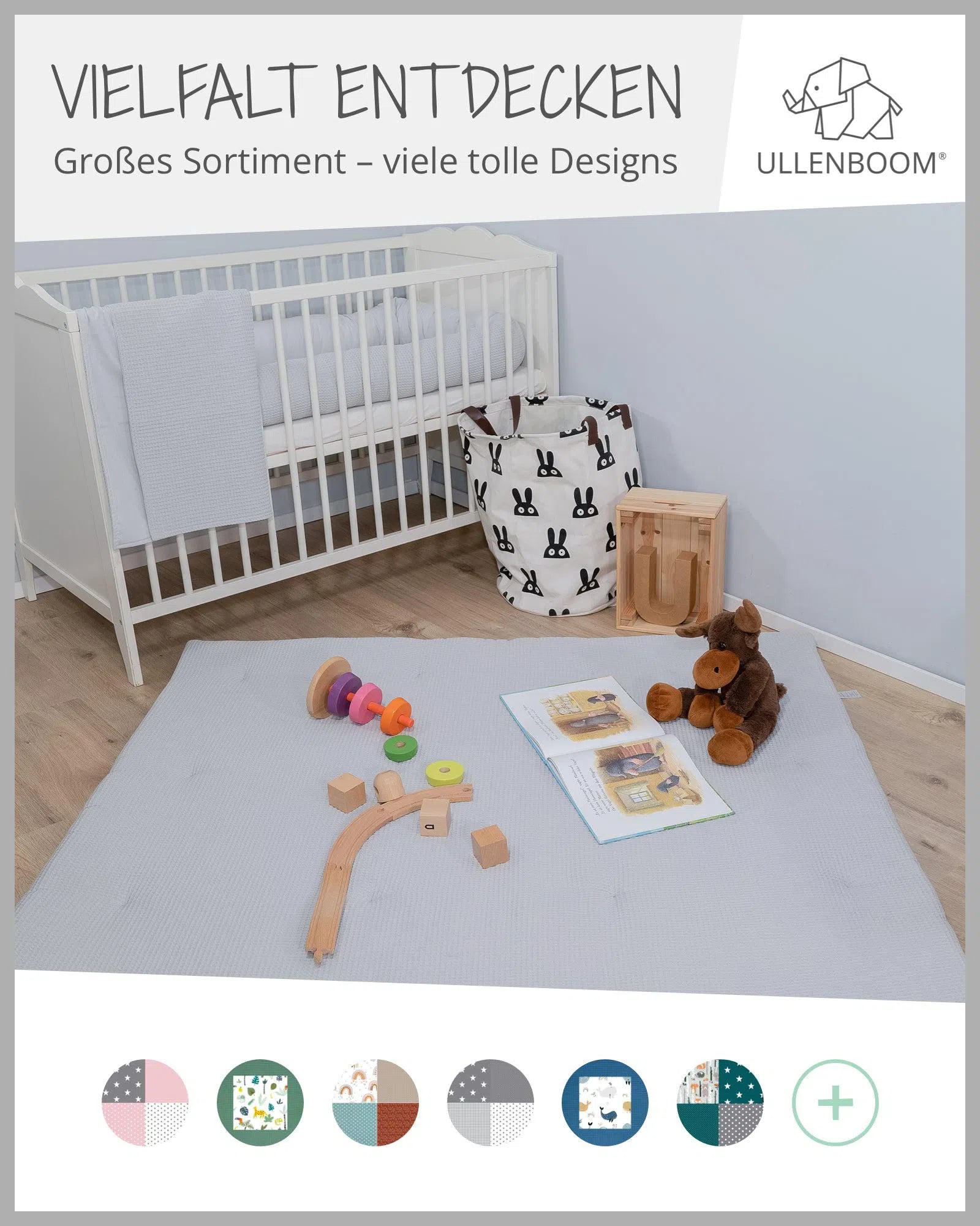 Baby Schlafsack Waffelpiqué GRAU-ULLENBOOM-0-4 Monate | 56-62 cm-ULLENBOOM Baby