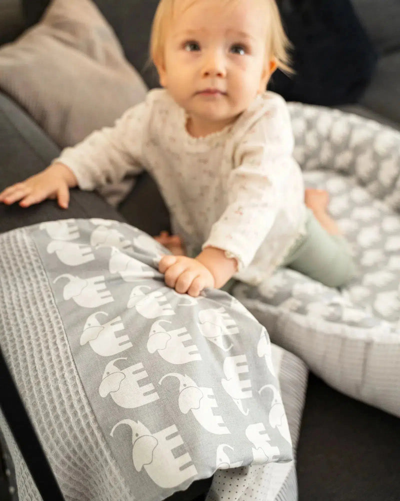 Babydecke & Kuscheldecke GRAU ELEFANT-ULLENBOOM-ULLENBOOM Baby