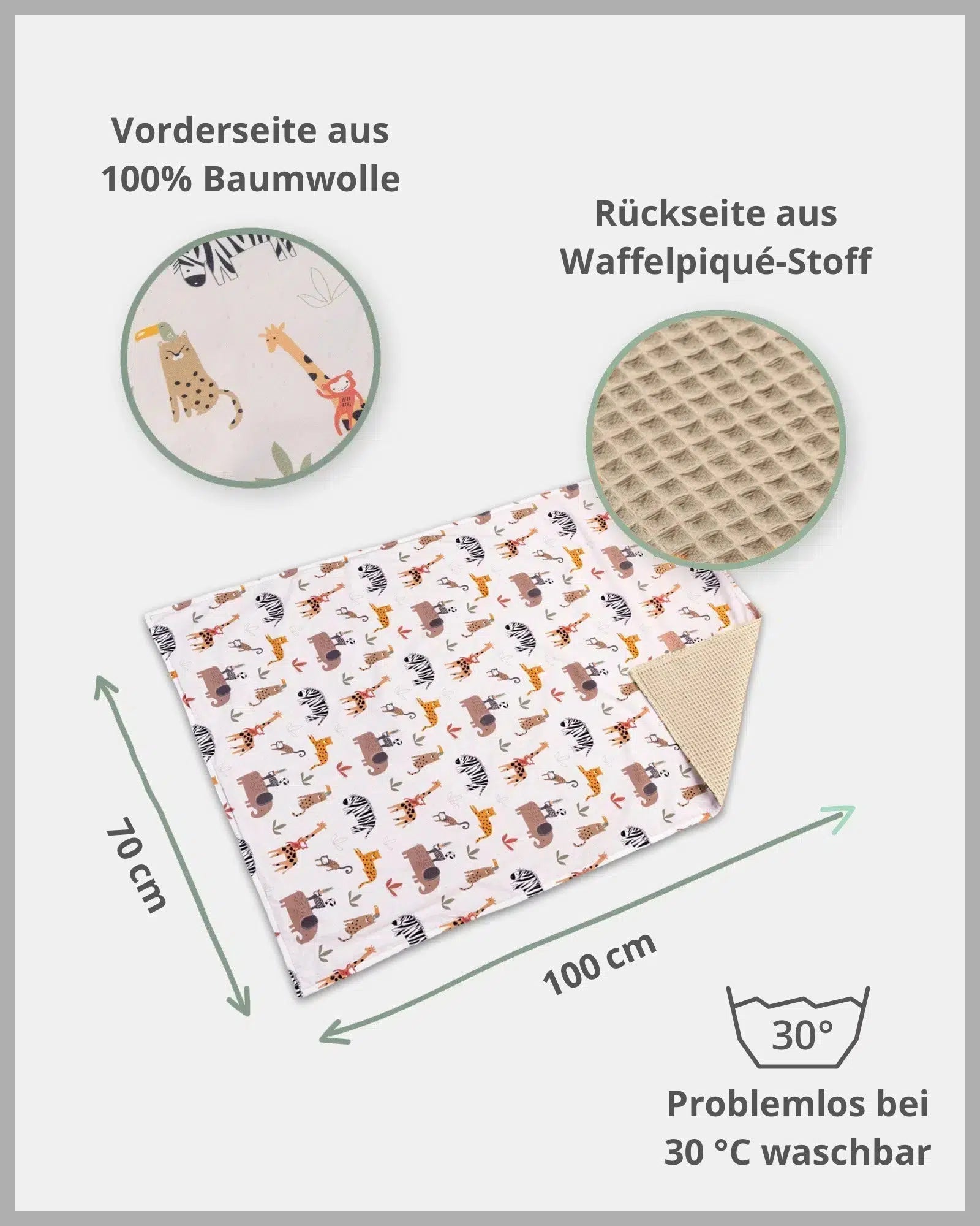 Babydecke SAND SAVANNE-ULLENBOOM Baby-70 x 100 cm-ULLENBOOM Baby