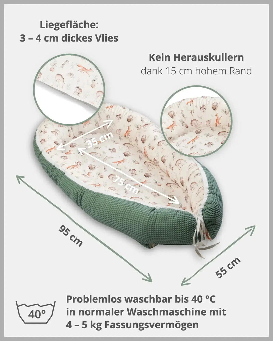 Babynest WALDFREUNDE-ULLENBOOM Baby-55 x 95 cm-ULLENBOOM Baby