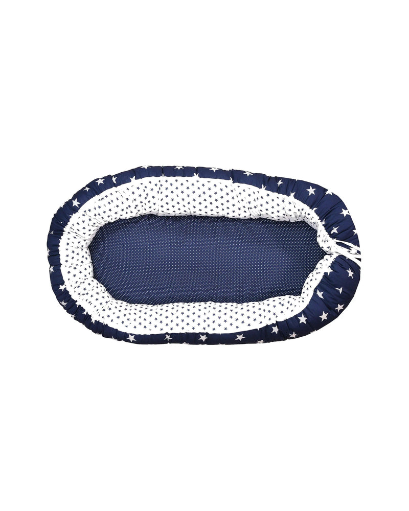 Babynest Zusatz-Polster BLAU-ULLENBOOM Baby-75 x 35 cm-ULLENBOOM Baby