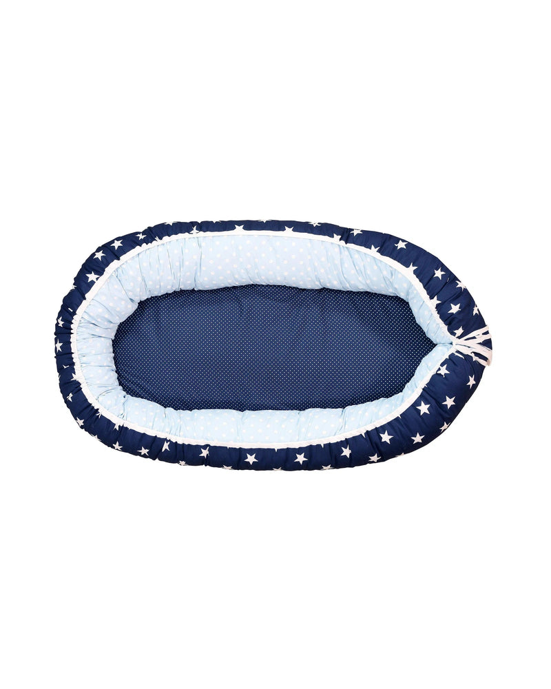 Babynest Zusatz-Polster BLAU-ULLENBOOM Baby-75 x 35 cm-ULLENBOOM Baby