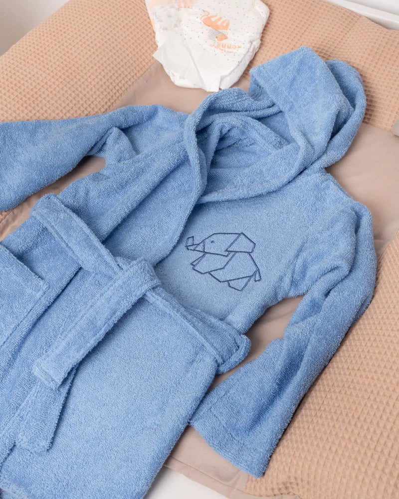 Bademantel BLAU-ULLENBOOM-35 x 97 cm-ULLENBOOM Baby
