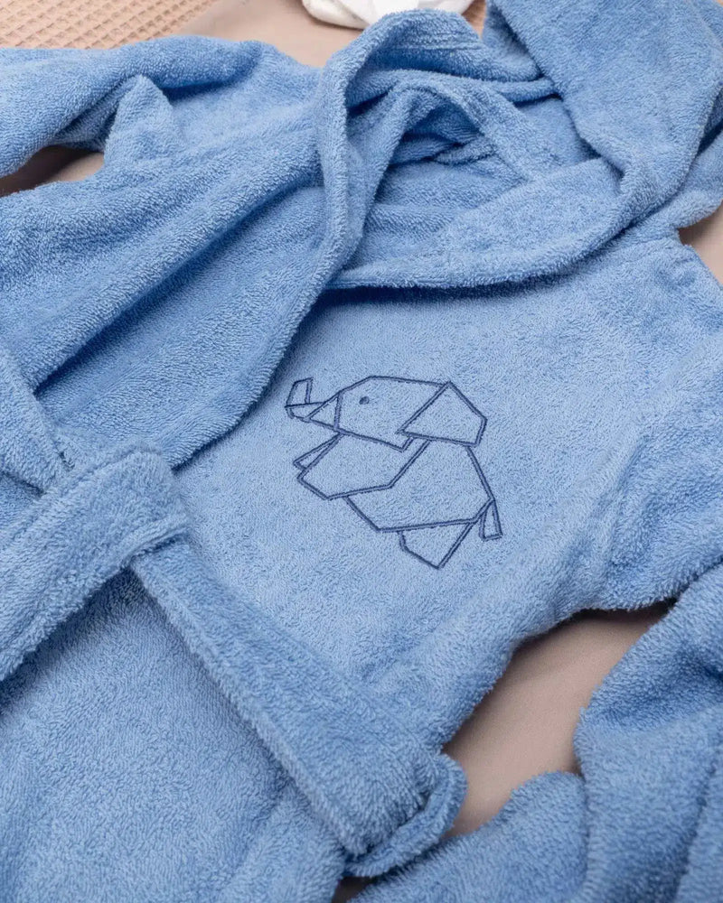 Bademantel BLAU-ULLENBOOM-35 x 97 cm-ULLENBOOM Baby