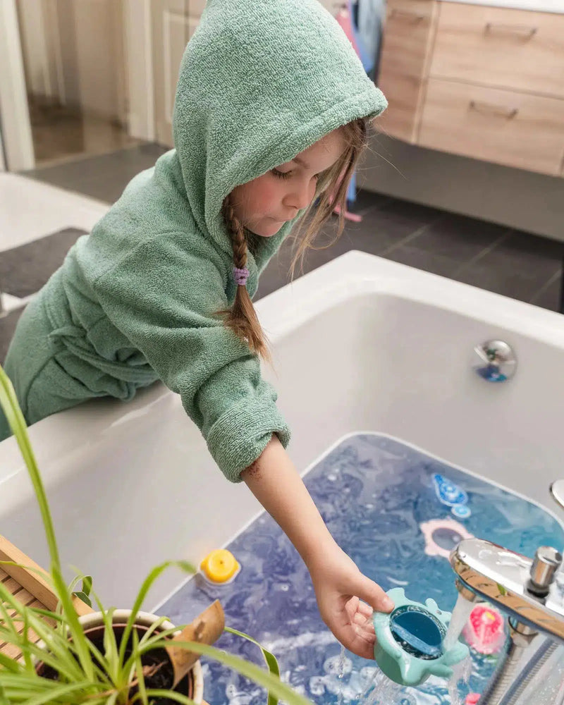 Bademantel SALBEIGRÜN-ULLENBOOM-35 x 97 cm-ULLENBOOM Baby