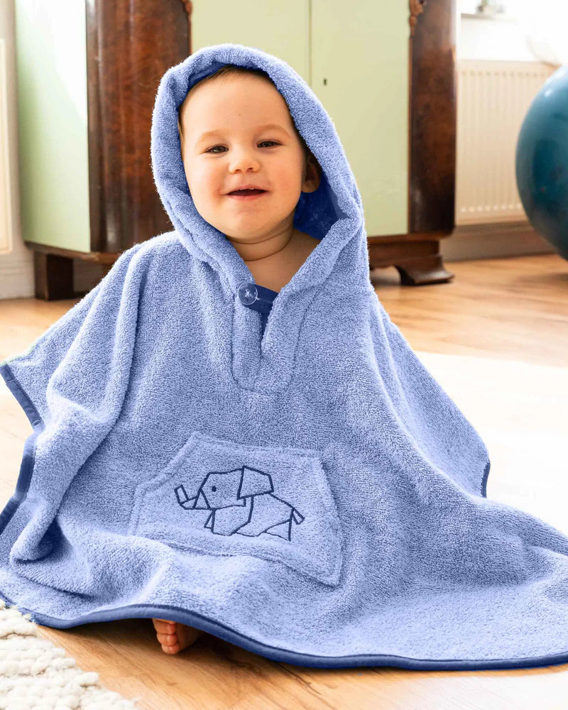 Badeponcho BLAU-Handtuch-ULLENBOOM Baby-45 x 70 cm-ULLENBOOM Baby