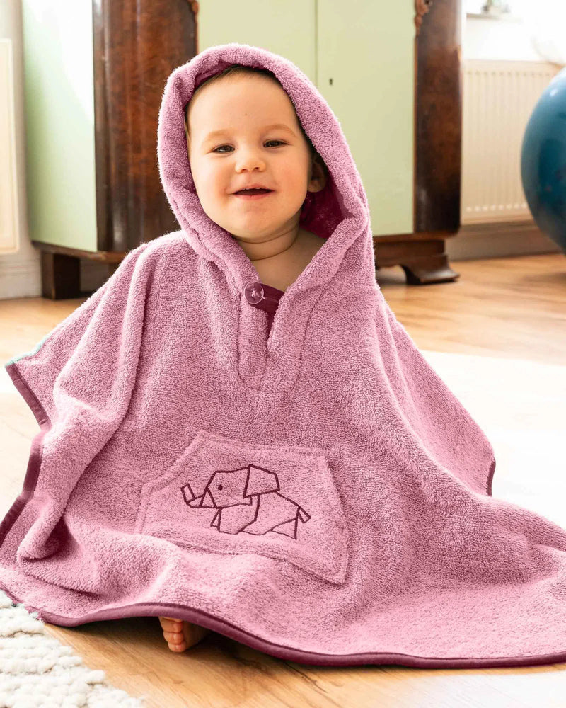 Badeponcho ROSA-Handtuch-ULLENBOOM Baby-45 x 70 cm-ULLENBOOM Baby