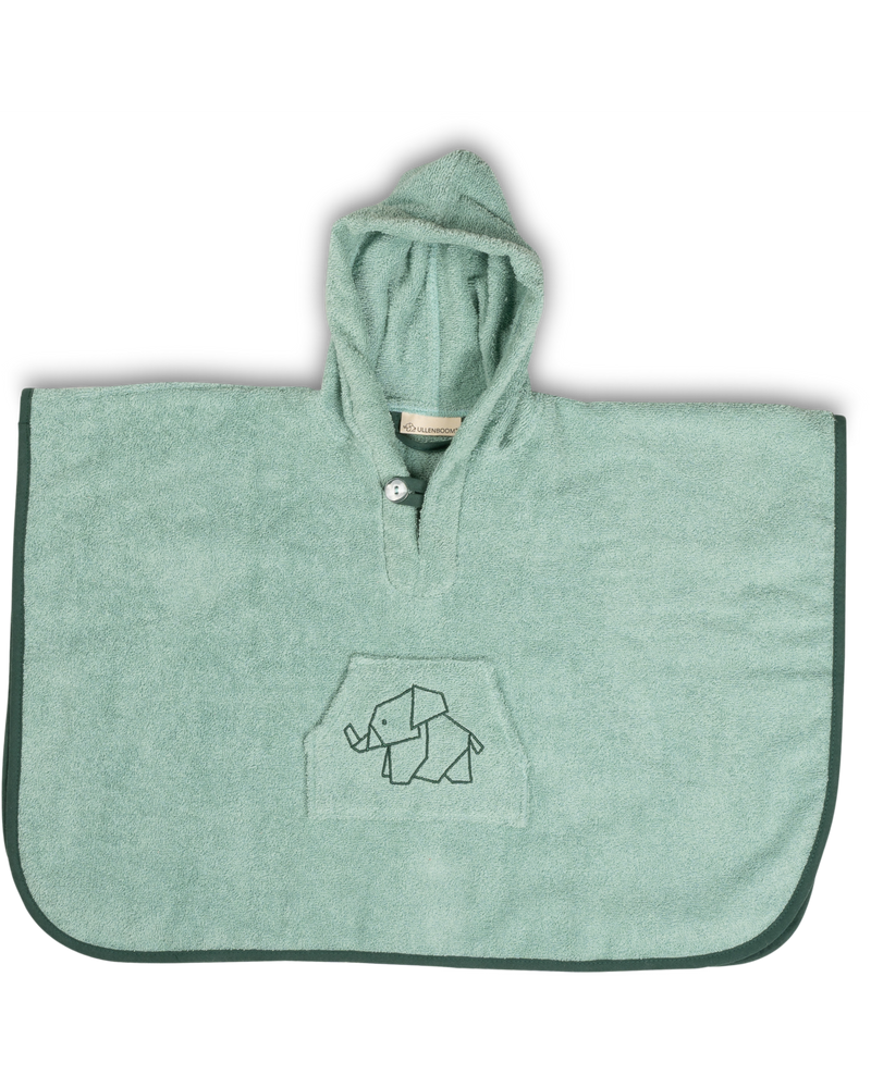 Handtuch Poncho mit Kapuze SALBEIGRÜN-Handtuch-ULLENBOOM Baby-45 x 70 cm-ULLENBOOM Baby