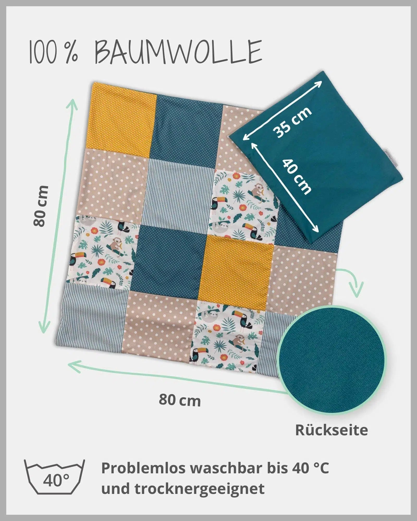 Bettwäsche Patchwork DSCHUNGEL-ULLENBOOM-ULLENBOOM Baby