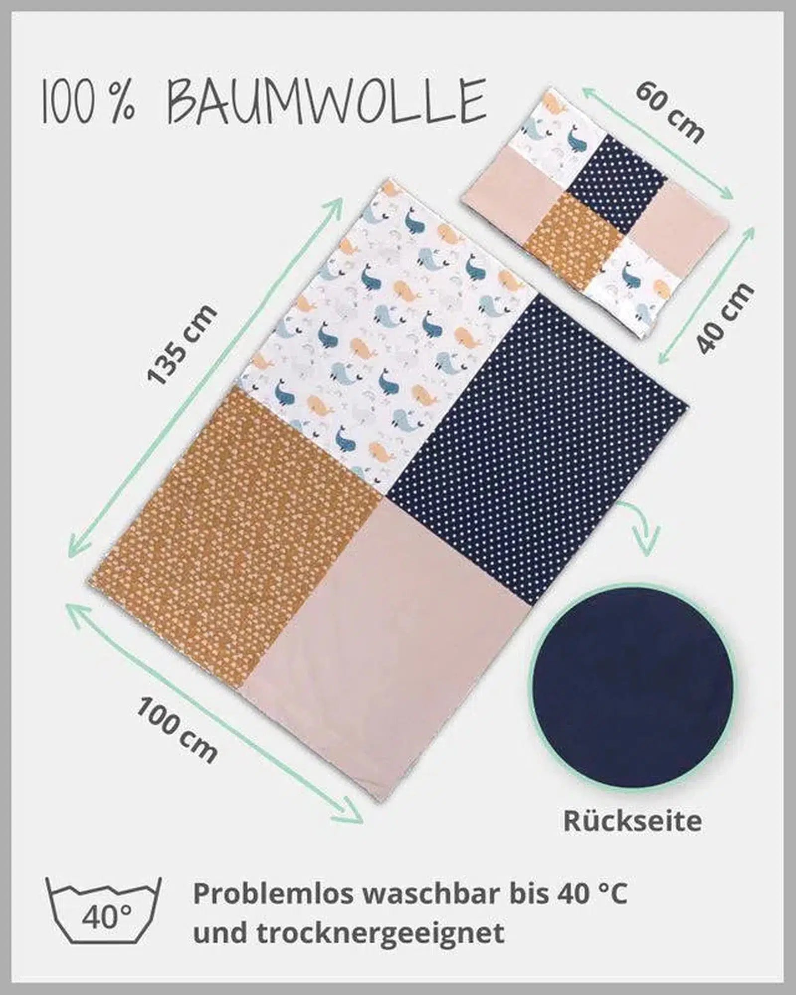 Bettwäsche Patchwork WALE-ULLENBOOM-ULLENBOOM Baby