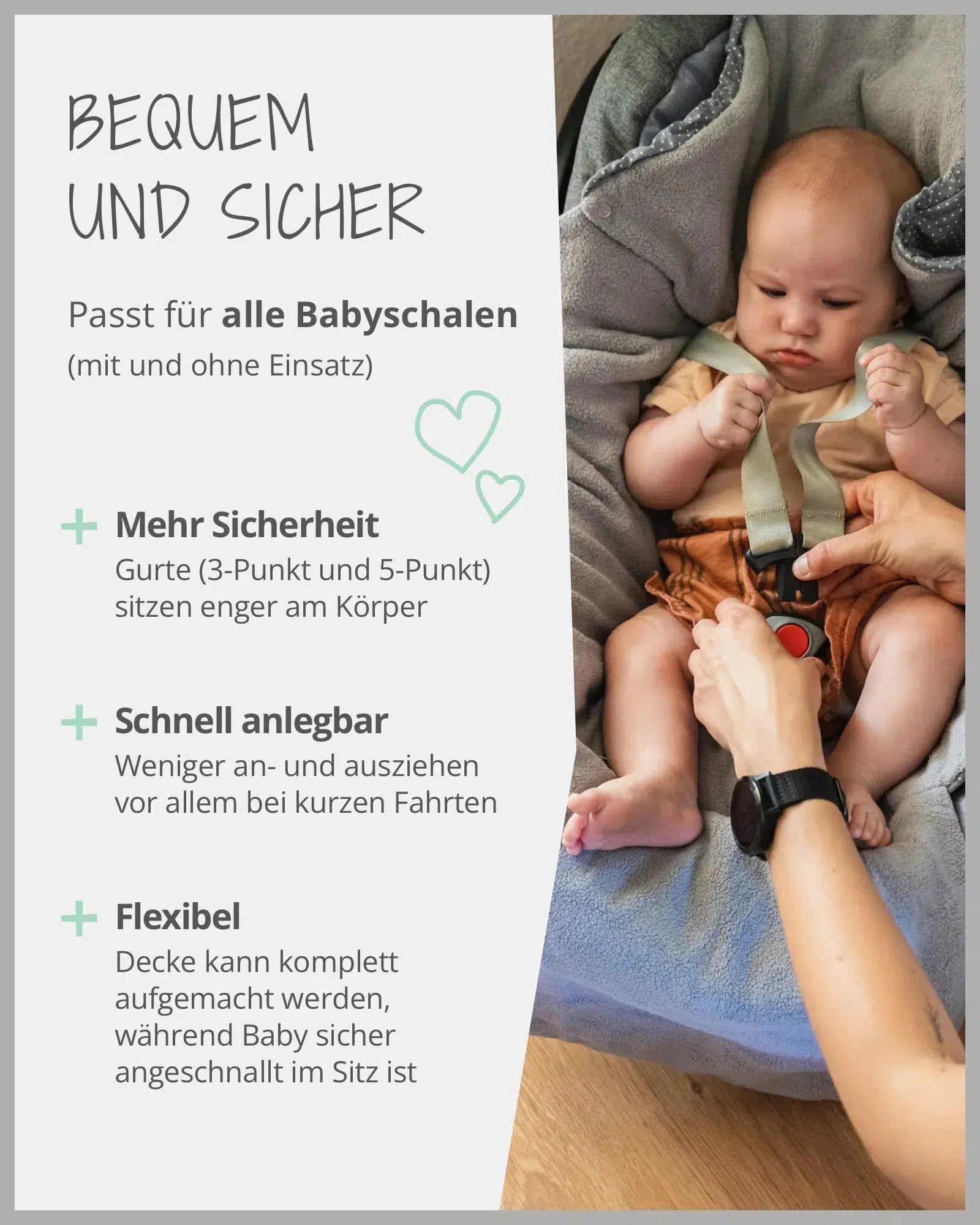 Einschlagdecke BLAU HELLBLAU GRAU-ULLENBOOM-ULLENBOOM Baby