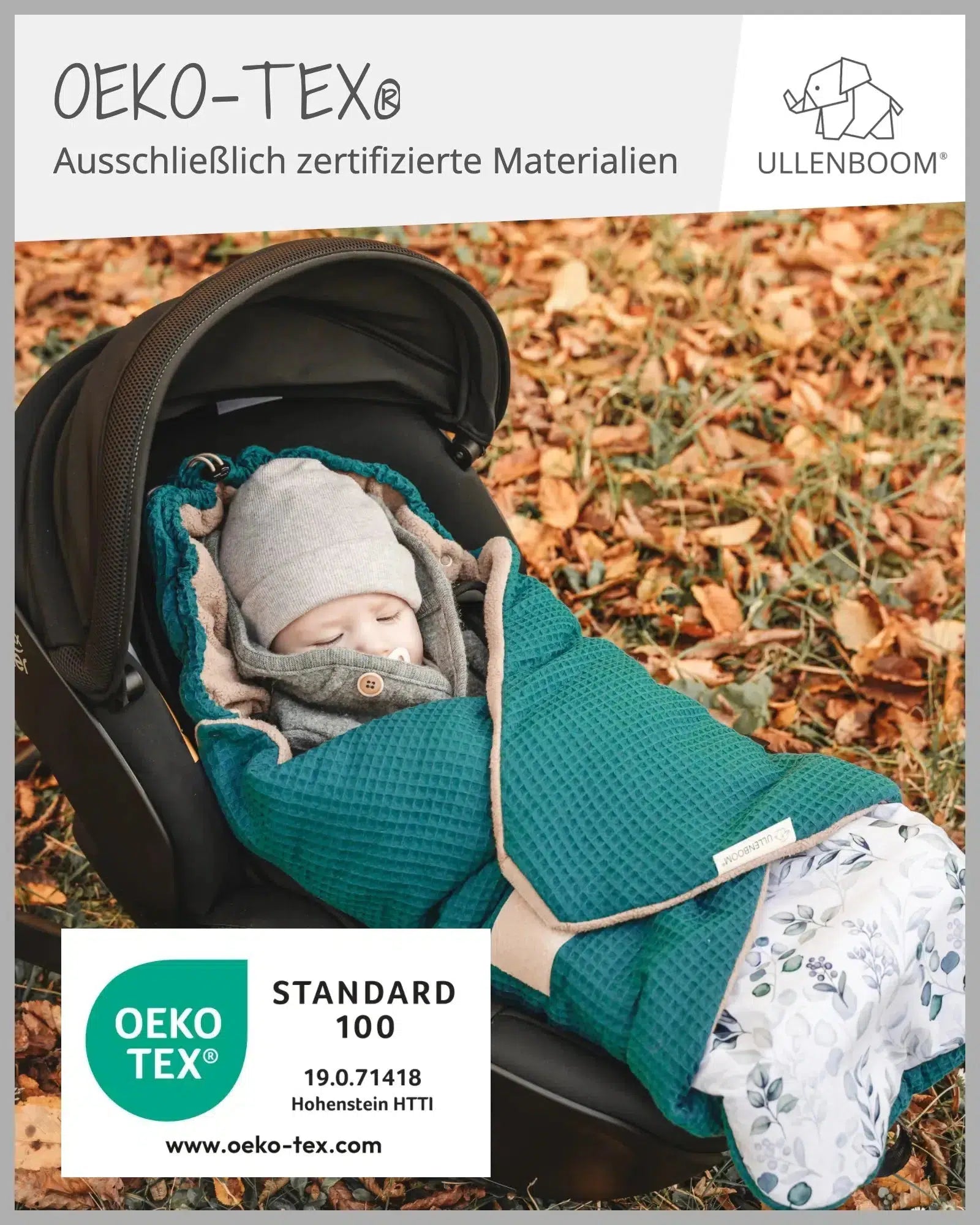 Einschlagdecke EUKALYPTUS-PETROL-ULLENBOOM Baby-ULLENBOOM Baby