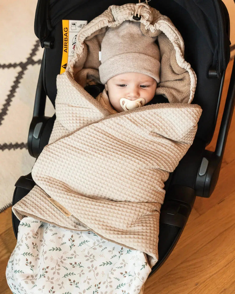 Einschlagdecke Waffelpiqué Motiv FLORAL SAND-ULLENBOOM-ULLENBOOM Baby