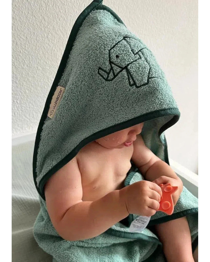 Kapuzenhandtuch SALBEIGRÜN-Handtuch-ULLENBOOM Baby-75 x 75 cm-ULLENBOOM Baby