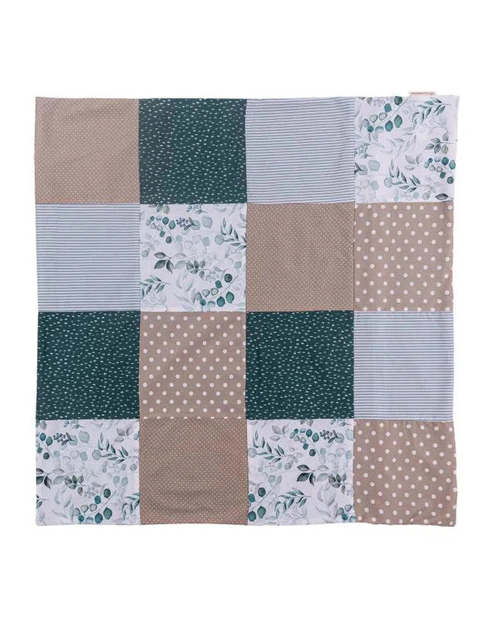 Kissenbezug Patchwork EUKALYPTUS-ULLENBOOM-80 x 80 cm-ULLENBOOM Baby