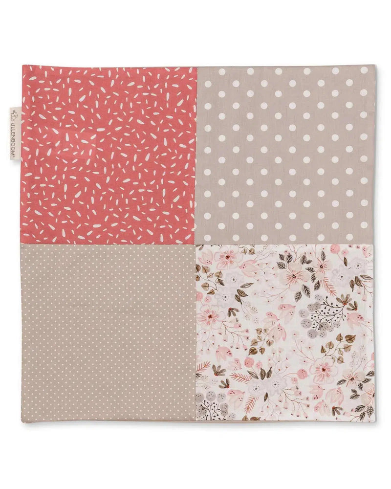 Kissenbezug Patchwork ROSA BLÜTEN-ULLENBOOM-40 x 40 cm-ULLENBOOM Baby