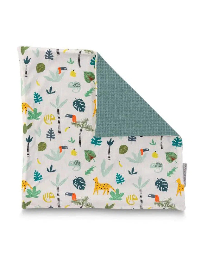 Kissenbezug Waffelpiqué Motiv SALBEIGRÜN REGENWALD-ULLENBOOM-40 x 40 cm-ULLENBOOM Baby