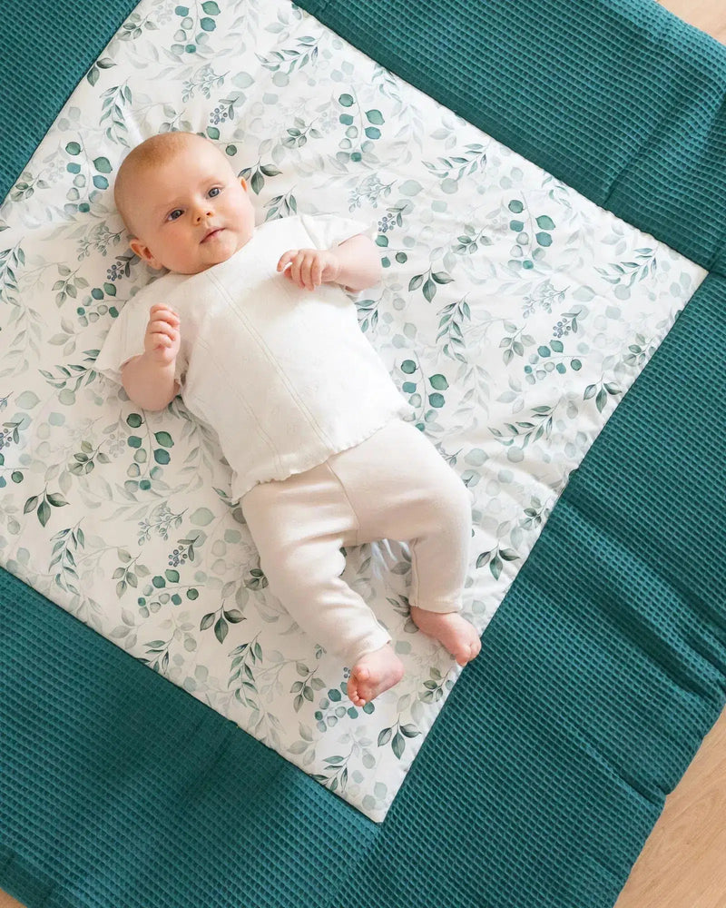Krabbeldecke & Laufgittereinlage EUKALYPTUS-PETROL-ULLENBOOM-ULLENBOOM Baby