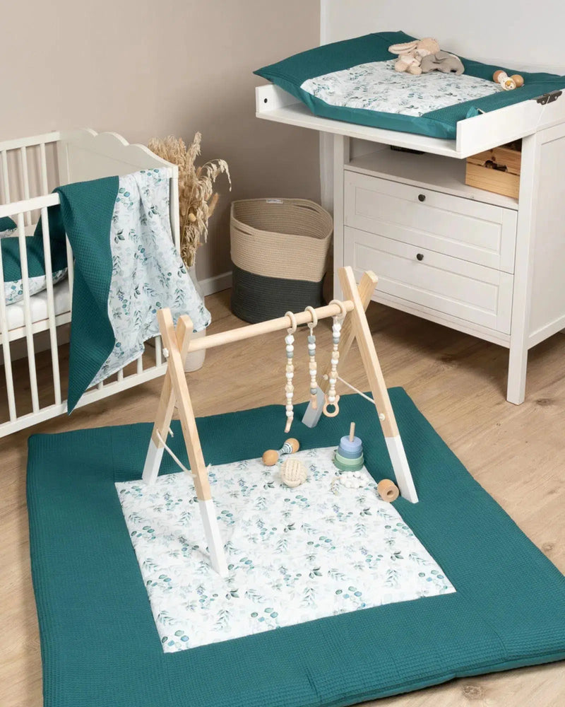 Krabbeldecke & Laufgittereinlage EUKALYPTUS-PETROL-ULLENBOOM-ULLENBOOM Baby