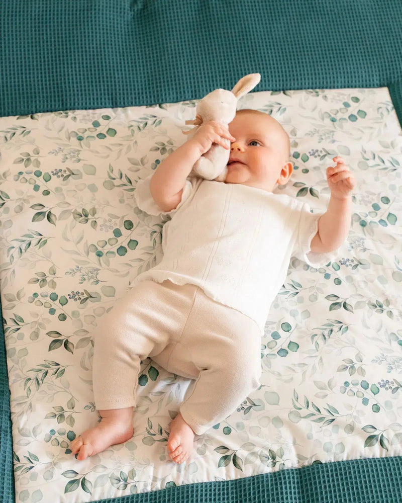 Krabbeldecke & Laufgittereinlage EUKALYPTUS-PETROL-ULLENBOOM-ULLENBOOM Baby