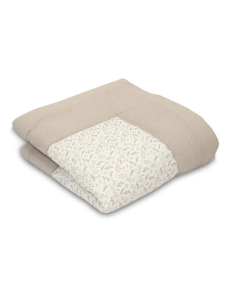Krabbeldecke & Laufgittereinlage Waffelpiqué Motiv FLORAL SAND-ULLENBOOM-ULLENBOOM Baby
