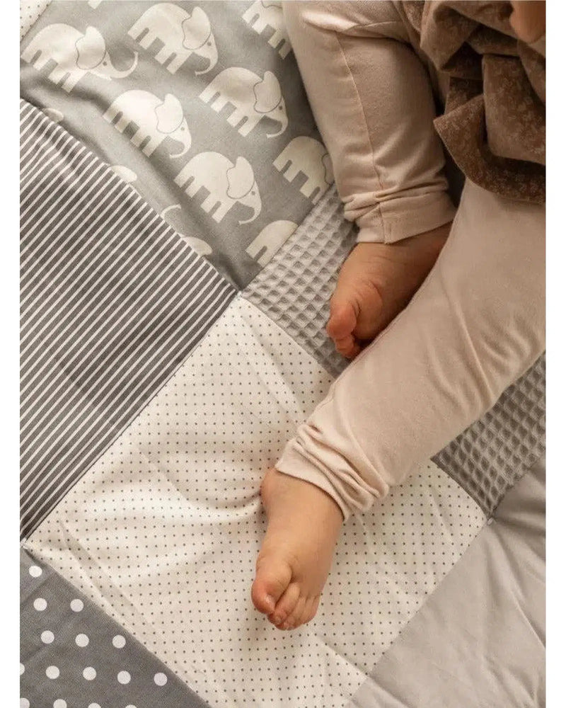 Krabbeldecke & Laufgittereinlage GRAU ELEFANT-ULLENBOOM-ULLENBOOM Baby