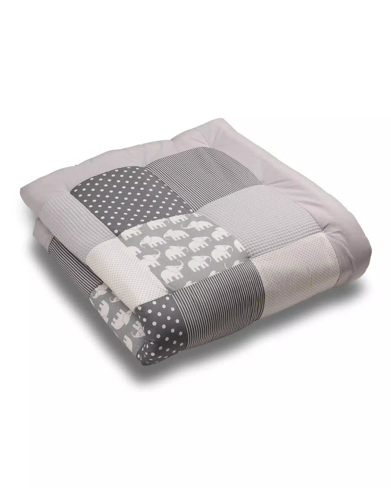 Krabbeldecke & Laufgittereinlage GRAU ELEFANT-ULLENBOOM-120 x 120 cm-ULLENBOOM Baby