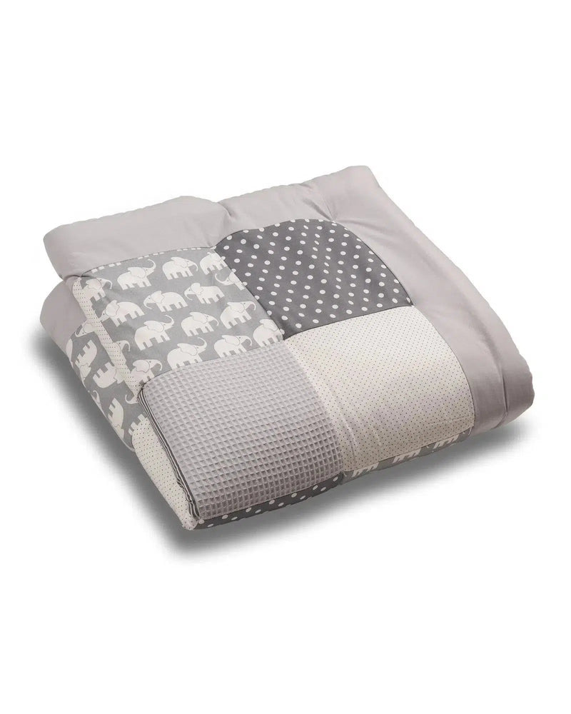 Krabbeldecke & Laufgittereinlage GRAU ELEFANT-ULLENBOOM-100 x 100 cm-ULLENBOOM Baby