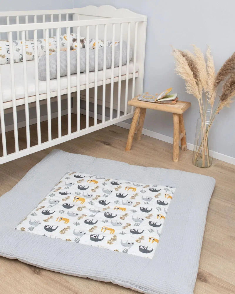 Krabbeldecke & Laufgittereinlage WAFFELPIQUÉ GRAU FAULTIERE-ULLENBOOM-ULLENBOOM Baby