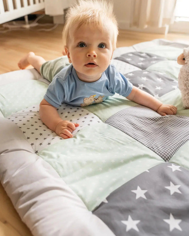 Krabbeldecke & Laufgittereinlage MINT GRAU-ULLENBOOM-ULLENBOOM Baby