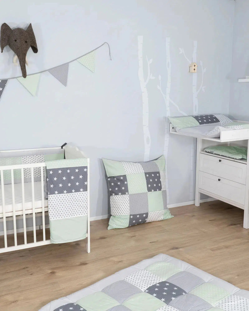 Krabbeldecke & Laufgittereinlage MINT GRAU-ULLENBOOM-ULLENBOOM Baby