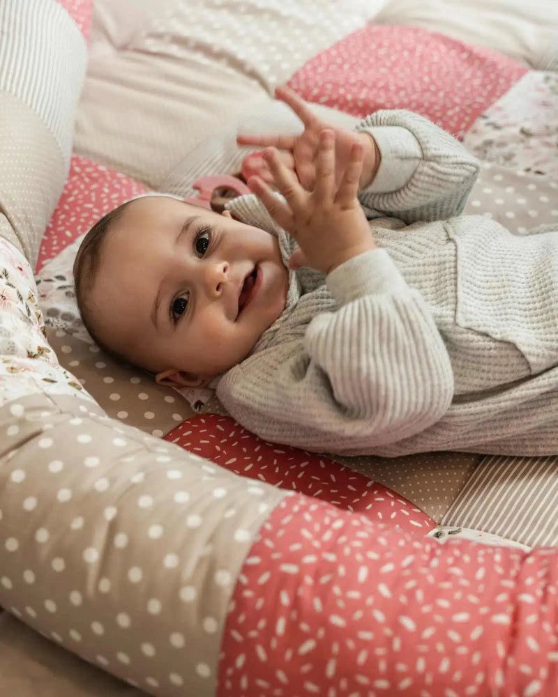 Krabbeldecke & Laufgittereinlage ROSA BLÜTEN-ULLENBOOM-ULLENBOOM Baby