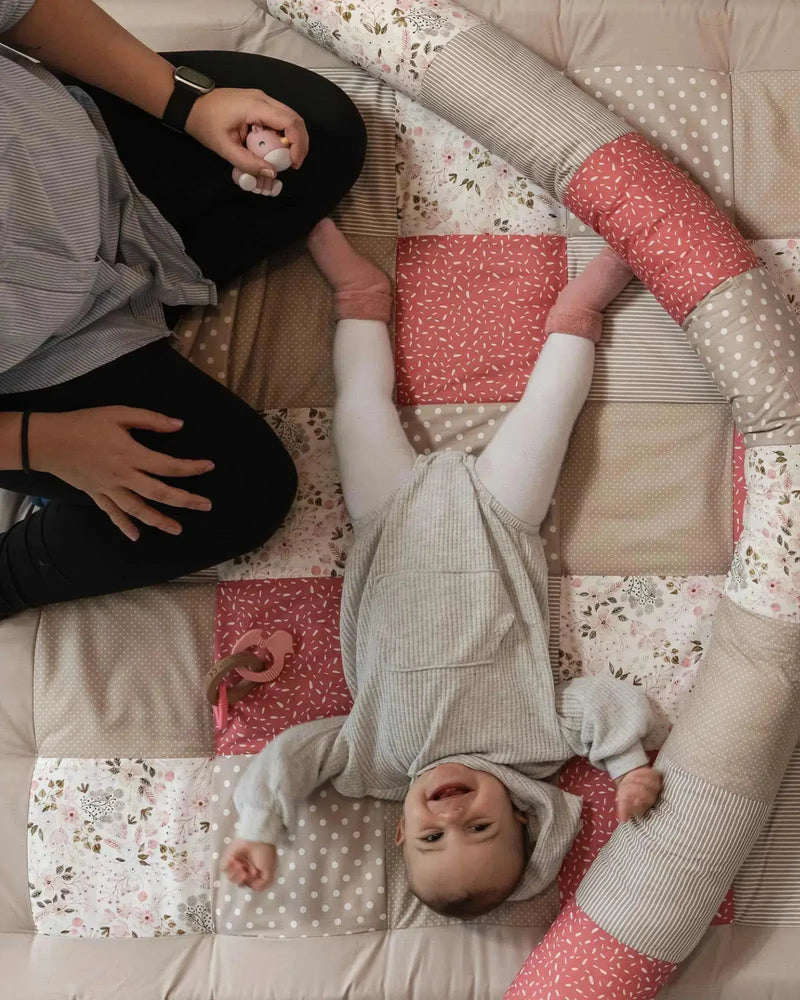 Krabbeldecke & Laufgittereinlage ROSA BLÜTEN-ULLENBOOM-ULLENBOOM Baby