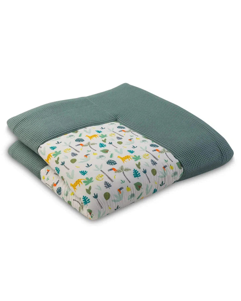 Krabbeldecke & Laufgittereinlage WAFFELPIQUÉ SALBEIGRÜN REGENWALD-ULLENBOOM-ULLENBOOM Baby