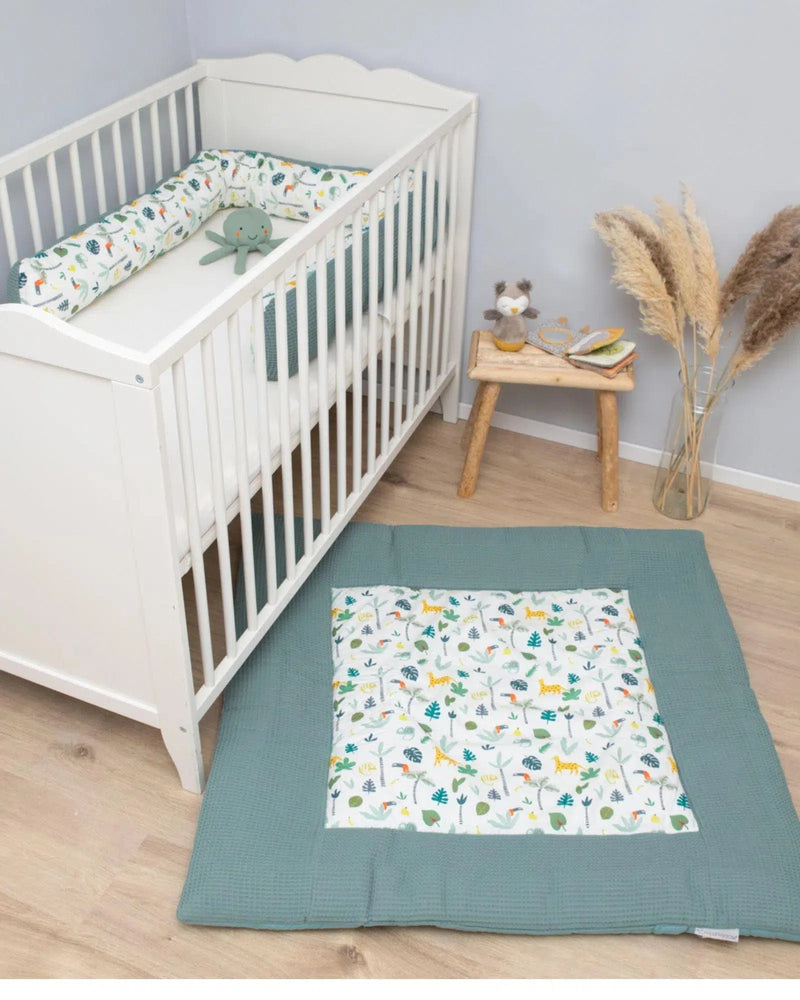 Krabbeldecke & Laufgittereinlage WAFFELPIQUÉ SALBEIGRÜN REGENWALD-ULLENBOOM-ULLENBOOM Baby