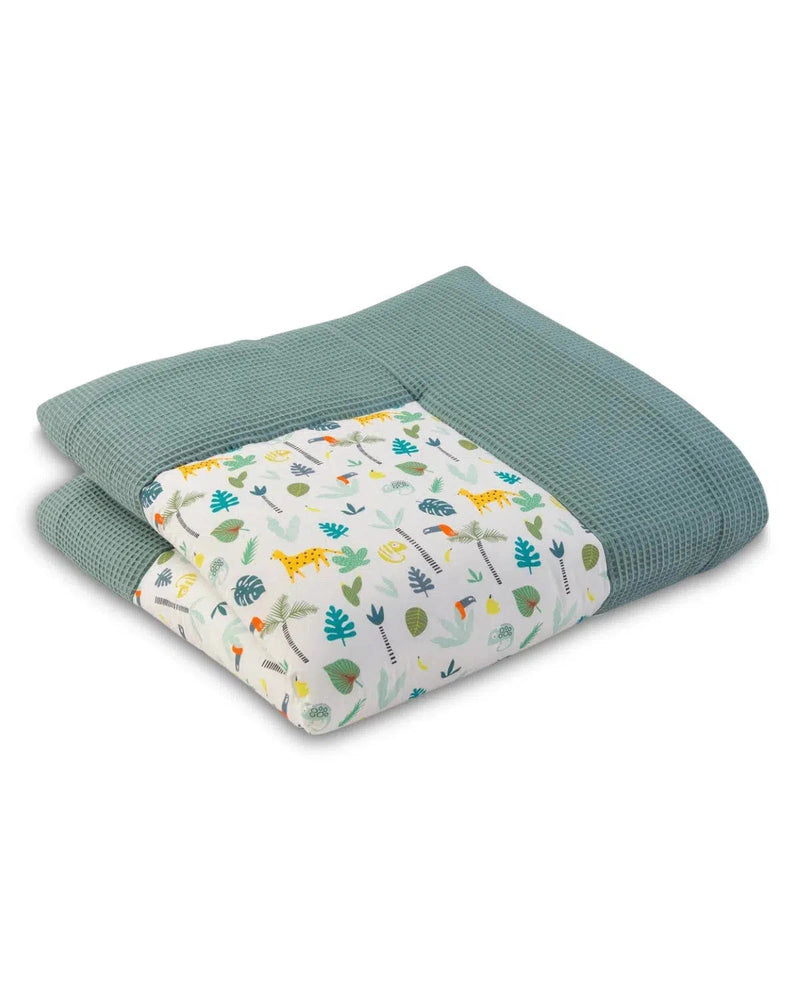 Krabbeldecke & Laufgittereinlage WAFFELPIQUÉ SALBEIGRÜN REGENWALD-ULLENBOOM-ULLENBOOM Baby