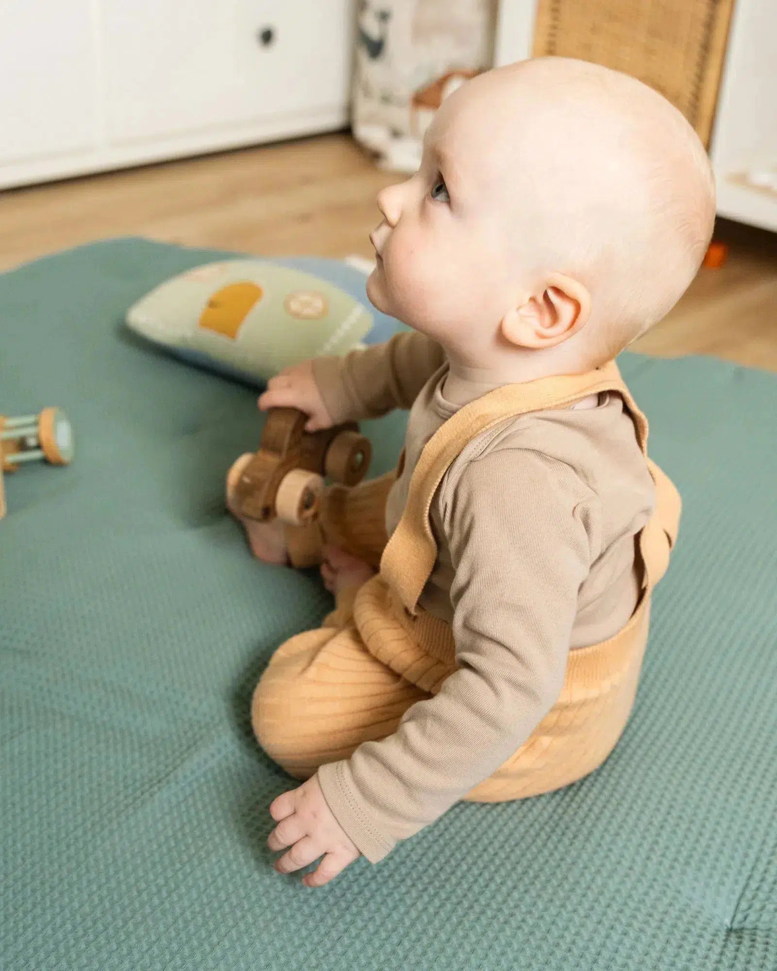 Krabbeldecke & Laufgittereinlage WAFFELPIQUÉ SALBEIGRÜN-ULLENBOOM-ULLENBOOM Baby