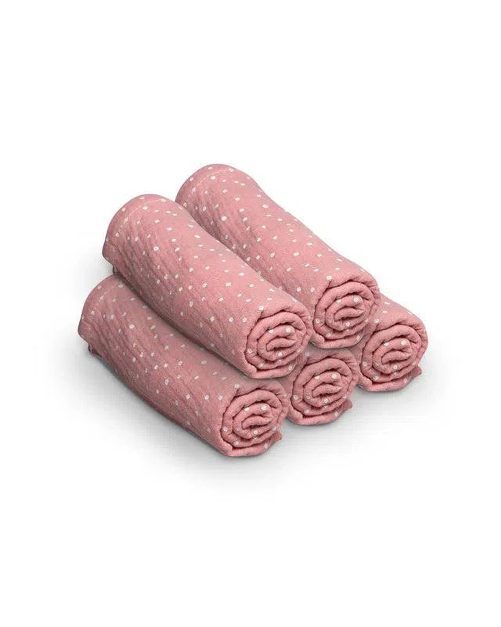 Mulltuch MUSSELIN ROSA-ULLENBOOM-5er-Set-ULLENBOOM Baby