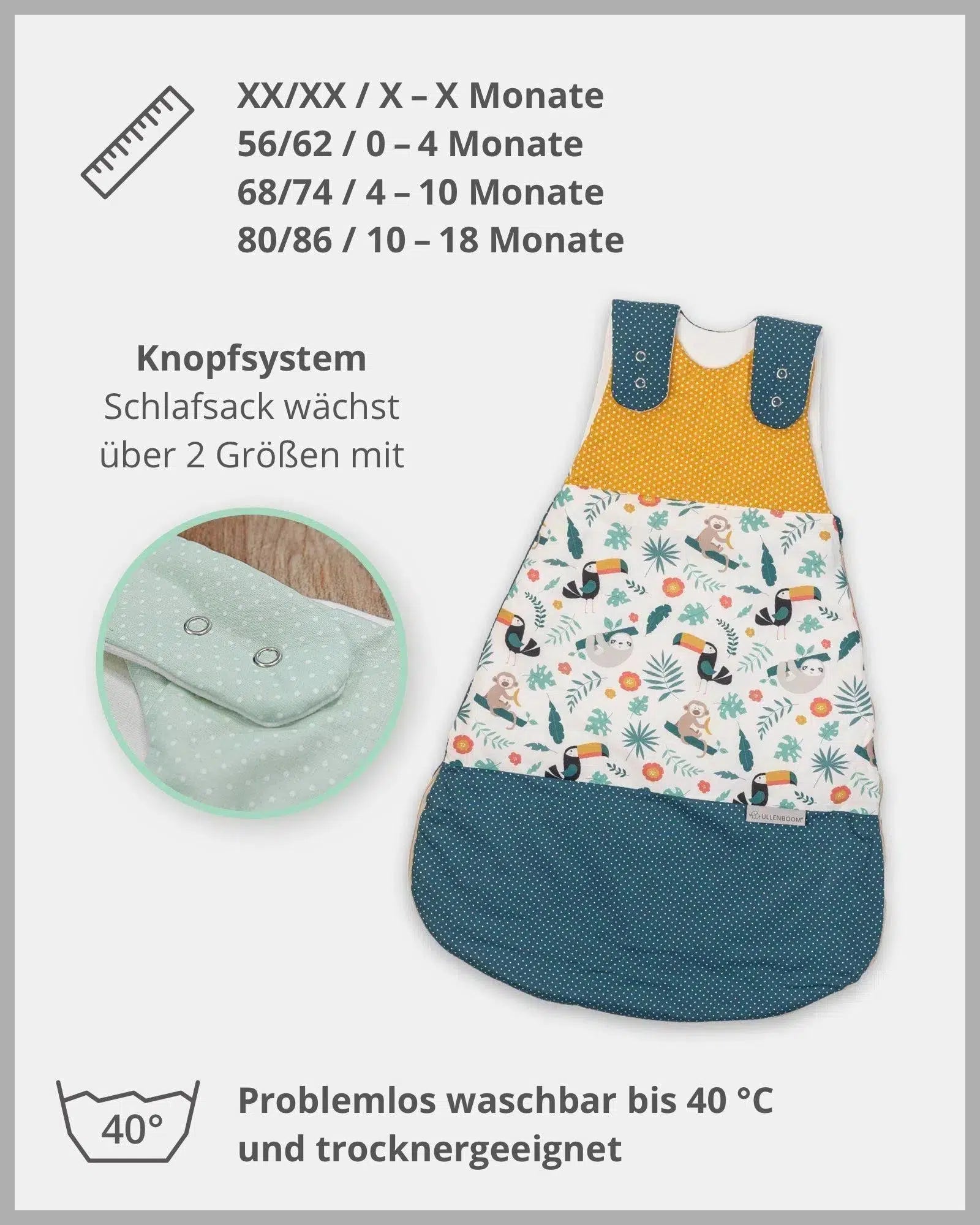 Baby Schlafsack DSCHUNGEL-ULLENBOOM-ULLENBOOM Baby