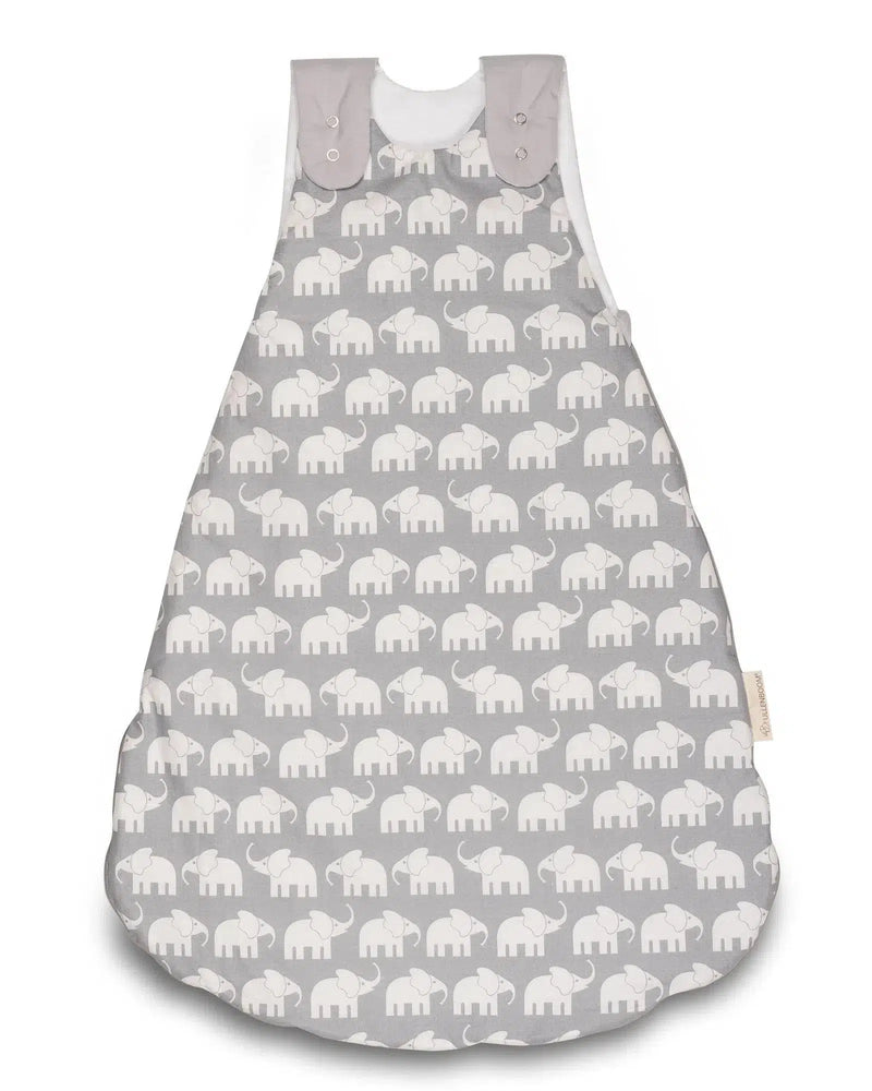 Baby Schlafsack GRAU ELEFANT-ULLENBOOM-0-4 Monate | 56-62 cm-2.5 TOG Ganzjahr-ULLENBOOM Baby