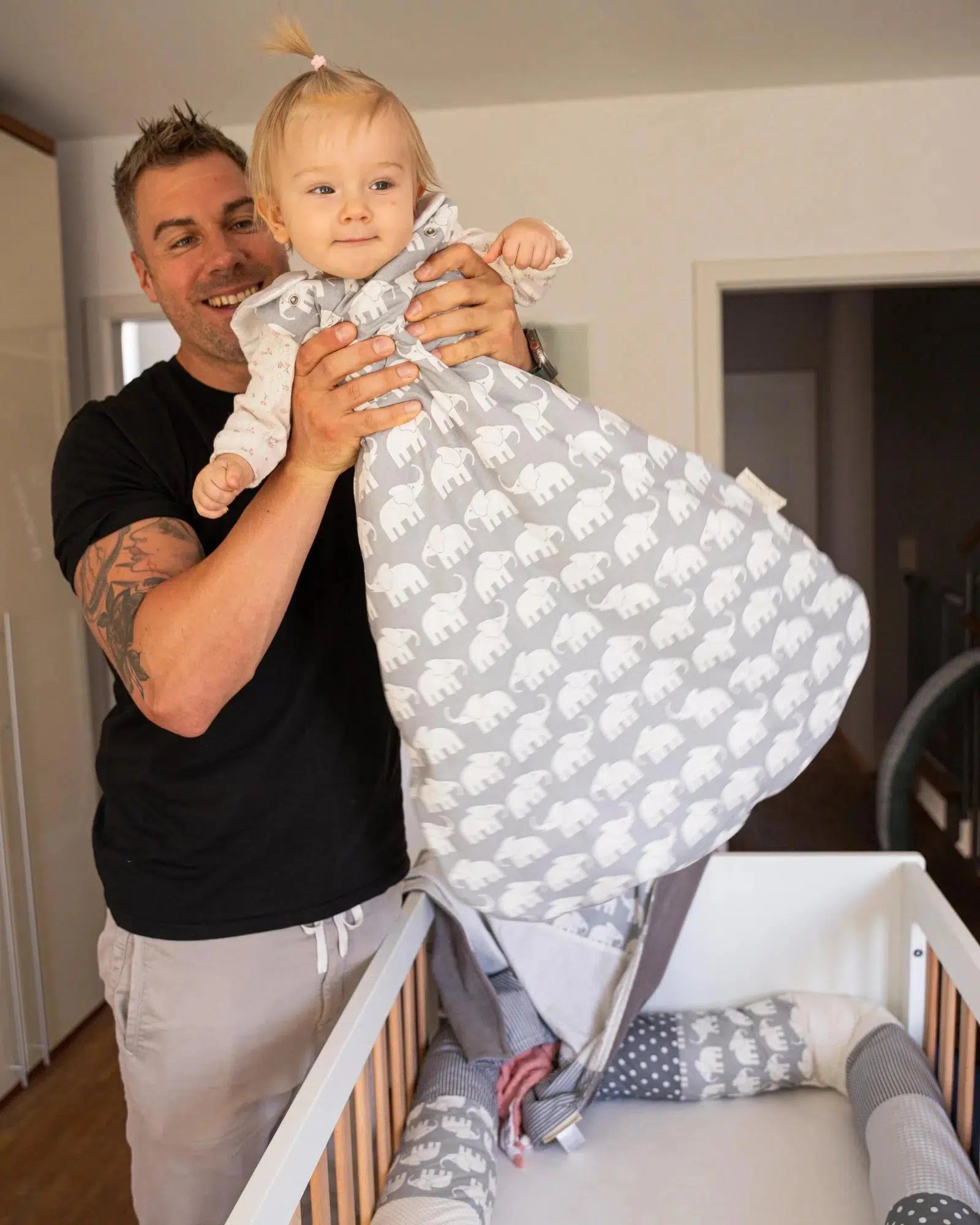 Schlafsack GRAU ELEFANT-ULLENBOOM Baby-ULLENBOOM Baby